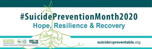 Suicide Prevention Week Banner Suicide Prevention Week Banner